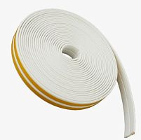 Лента уплотнительная самоклеящаяся Remocolor 50-3-210 D-профиль белая 9x6 мм 10 м