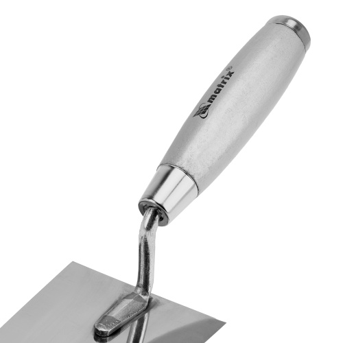 Кельма из нержавеющей стали, 160 х 84 мм, деревянная ручка Matrix фото 5