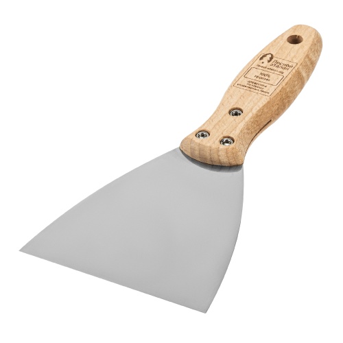 Шпательная лопатка из нержавеющей стали, 100 мм, буковая рукоятка, EFP Matrix фото 2