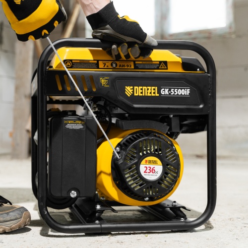 Генератор инверторный GK-5500iF, 5,5 кВт, 230 В, ручной старт DENZEL фото 21