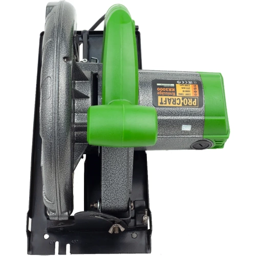 Пила дисковая PROCRAFT 3000 Вт, 255 мм, пропил 85 мм KR3000 фото 8