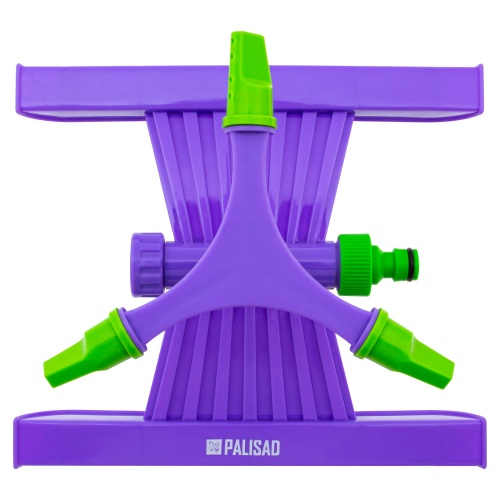 Разбрызгиватель, АБС-пластик, вращающий с тремя лопостями, штуц D 3/4, с подставкой, площадь полива до 180 кв. м, дальность полива 15 м Palisad фото 3