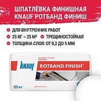 Шпатлевка финишная гипсовая Knauf Ротбанд Финиш 25 кг
