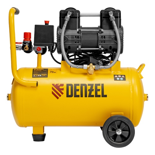 Компрессор безмасл. малошумный DLP-950/24, 950Вт,24 л, 2850 об/мин, 170 л/мин Denzel фото 5