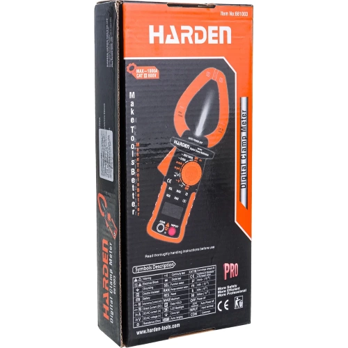 Цифровой мультиметр с токовыми клещами Harden охват губок 65 мм 661003 фото 10