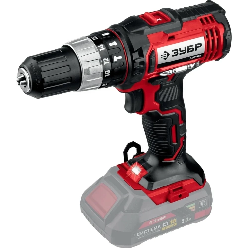 Ударная дрель-шуруповерт ЗУБР 18В, без АКБ, в коробке ДШУ-185 Ударная дрель-шуруповерт ЗУБР 18В, без АКБ, в коробке ДШУ-185