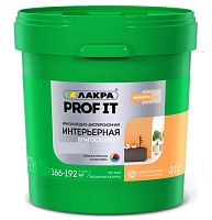 Краска акриловая интерьерная Лакра Prof it База С влагостойкая 23 кг