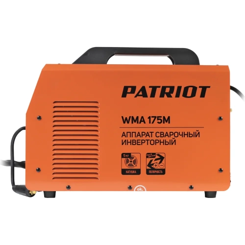 Сварочный инверторный полуавтомат PATRIOT WMA 175M MIG/MAG/MMA, полуавтоматическая сварка в среде 605302150 фото 4