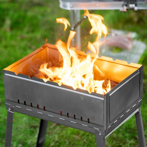 Мангал облегченный с ребрами жесткости 500 х 300 х 500 мм, Camping Palisad фото 11