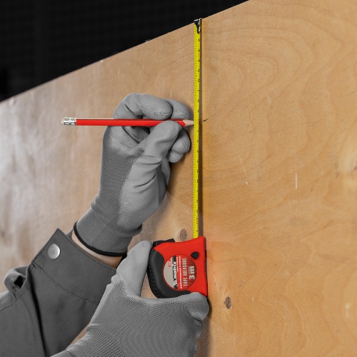 Рулетка Double fixation,3 м х 16 мм,обрезиненный корпус,двойная плавная фиксация Matrix фото 11