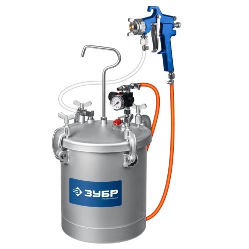 Бак красконагнетательный с краскораспылителем Зубр Профессионал 06464 KNB-10 10 л