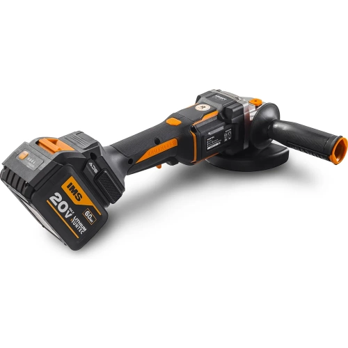 Шлифмашина угловая Runtec аккумуляторная PRO 125 мм, 20В, 2х6Ач, 1600Вт RT-AG1600 фото 3 Шлифмашина угловая Runtec аккумуляторная PRO 125 мм, 20В, 2х6Ач, 1600Вт RT-AG1600 фото 3