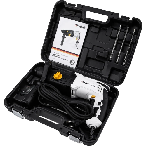 Перфоратор сетевой KRANZ SDS-plus, 1050Вт, 3,2Дж, в кейсе KR-PT-110 фото 7 Перфоратор сетевой KRANZ SDS-plus, 1050Вт, 3,2Дж, в кейсе KR-PT-110 фото 7