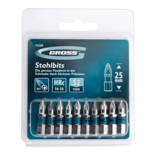 Бита РZ1 х 25, сталь S2, 10 шт. Gross фото 9
