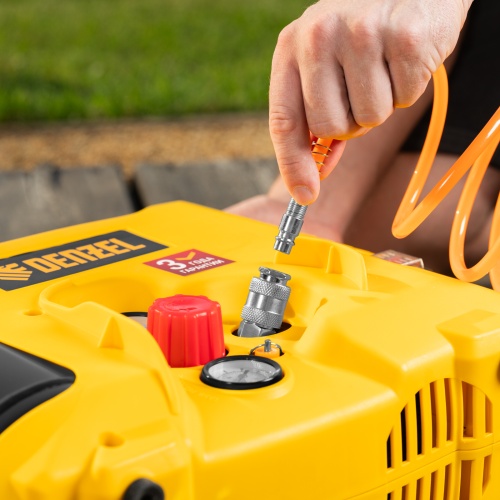 Компрессор воздушный DL1300, 10 бар, 1,3 кВт 180 л/мин 5 л, с набором аксессуаров Denzel фото 36 Компрессор воздушный DL1300, 10 бар, 1,3 кВт 180 л/мин 5 л, с набором аксессуаров Denzel фото 36