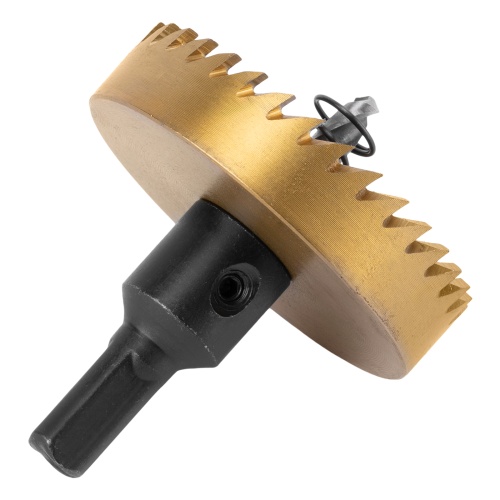 Коронка по металлу HSS, 60 мм, нитридтитановое покрытие Denzel фото 3