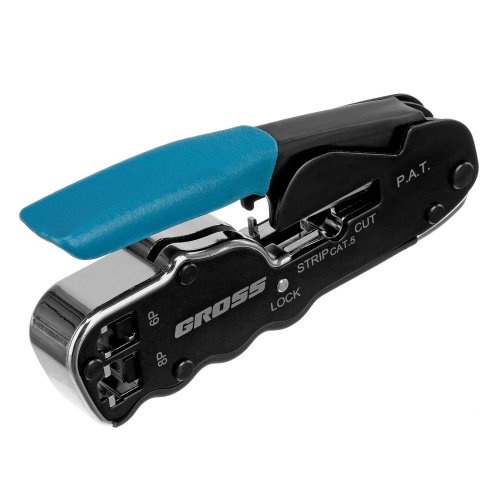 Клещи для обжима телефонных и компьютерных клемм RJ45, 8P и RJ11/12, 6P, компактный размер, CAT5 Gross фото 3