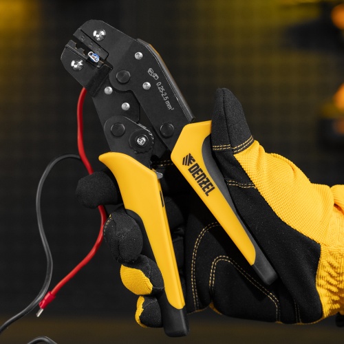 Клещи для обжима неизолированных наконечников НК и НВ, разъемов РП, 0,25 - 2,5 мм2 Denzel фото 9