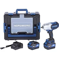 Аккумуляторный гайковерт NORDBERG 1/2", 21В, 1700 Нм с двумя 6A акк. и зар. уст-вом 1,8A, в кейсе NE812K
