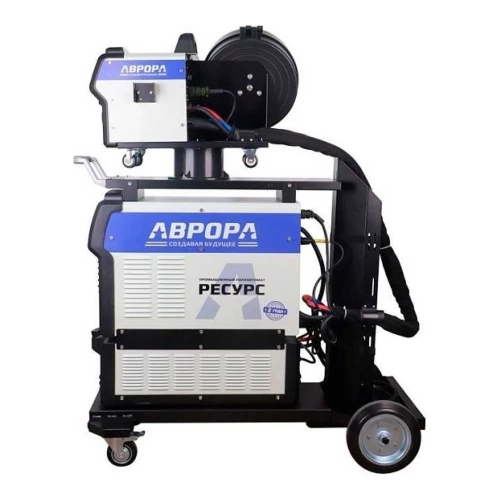 Полуавтомат АВРОРА РЕСУРС 5000 ДВОЙНОЙ ПУЛЬС + подающий, тележка, водяное охлаждение 37255 фото 7