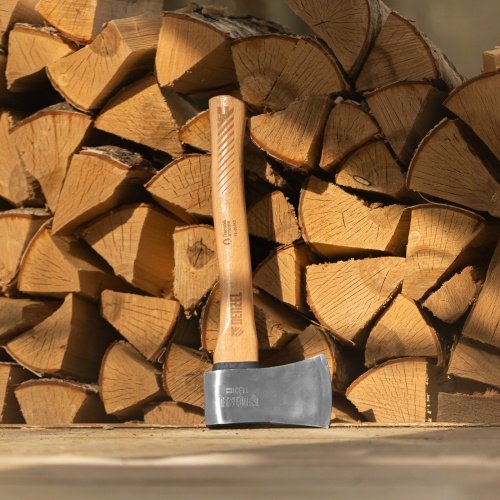 Топор кованый, 1130 г, американский тип, буковая рукоятка, 430мм, EFP Denzel фото 8