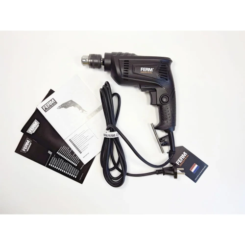 Дрель FERM IND 450W, 0-3300 об/мин, сталь/дерево-10/25 мм 5010000012 PDM1048P фото 8