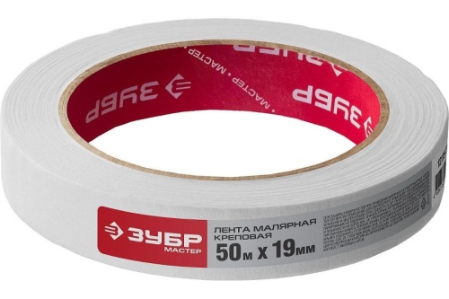 Малярная лента Зубр 12115-19 креповая 19 мм 50 м фото 3 Малярная лента Зубр 12115-19 креповая 19 мм 50 м фото 3
