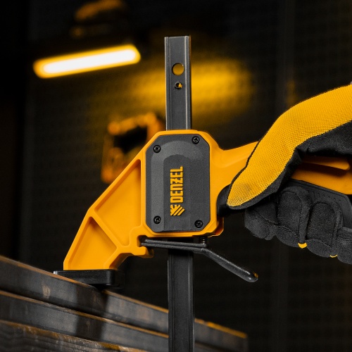 Струбцина F-образная, быстрозажимная, 150 х 80 мм, усиленный нейлоновый корпус Denzel фото 8