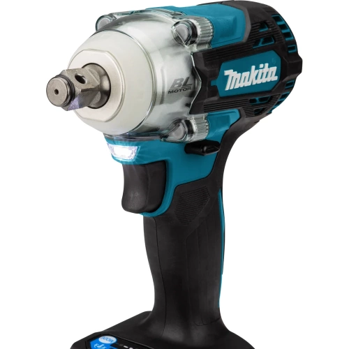 Гайковерт ударный аккумуляторный Makita LXT BL 18В XPT, квадрат 1/2", 330Нм, 4 скорости, подсветка, тормоз двигателя, регулировка оборотов, АКБ 1x3.0Ач, з/у, Makpac. DTW300SF1J фото 4