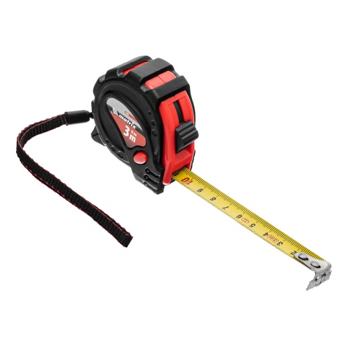 Рулетка Status Magnet 3 fixations,3 м х 16 мм,обрезиненный корпус,зацеп с магнитом Matrix фото 3