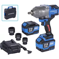 Гайковерт аккумуляторный NORDBERG 1/2, 21В, 1500 Нм с двумя 6A аккум. и зар. уст-вом, в кейсе NE806K-1/2