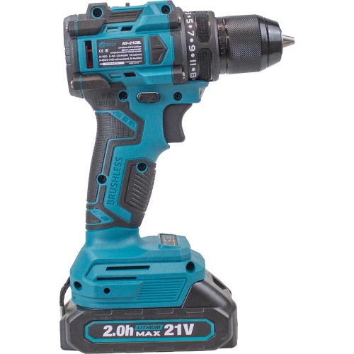 Аккумуляторная дрель бесщеточная EDON AD-21CBL 28013 фото 6