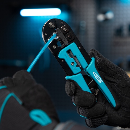 Клещи для обжима телефонных и компьютерных клемм RJ-45, 6P, 8P и RJ-11/12, 6P, 8P Gross фото 5