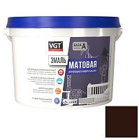 Эмаль универсальная VGT матовая темно-коричневая RAL 8017 2,5 кг