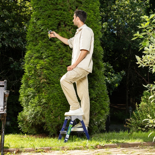 Стремянка двусторонняя 2 ступени, стальная, Сибртех фото 8