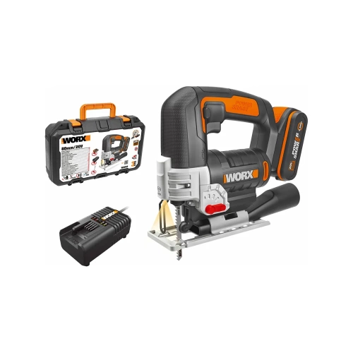 Аккумуляторный лобзик WORX 20 В, 1x2 Ач, кейс WX543 фото 10 Аккумуляторный лобзик WORX 20 В, 1x2 Ач, кейс WX543 фото 10