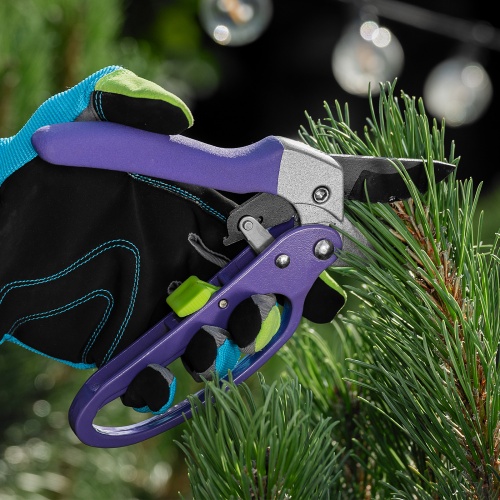 Секатор прямого реза, 200 мм, храповой механизм, металлические обрезиненные рукоятки, Palisad фото 10