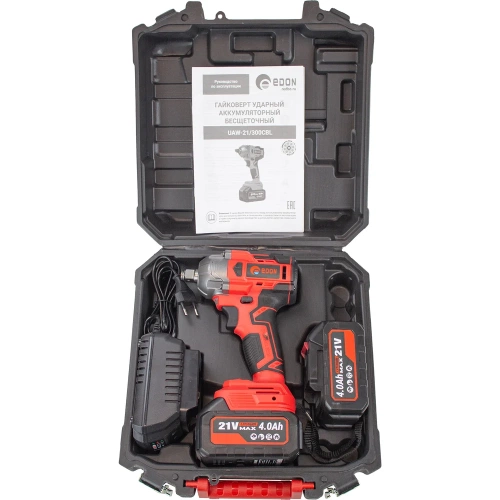 Гайковерт ударный аккумуляторный EDON UAW-21/300CBL 28015 фото 10