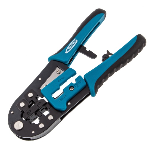 Клещи для обжима телефонных и компьютерных клемм RJ-45, 6P, 8P и RJ-11/12, 6P, 8P Gross фото 3