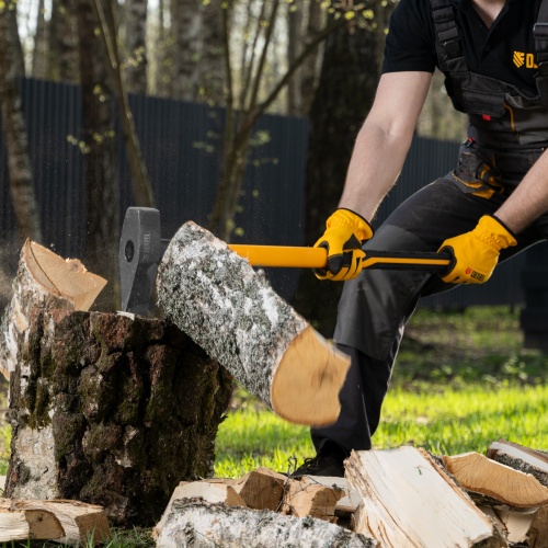 Колун-кувалда 3000 г, кованая, фибергласовая  рукоятка c TPR покрытием, 880 мм Denzel фото 10