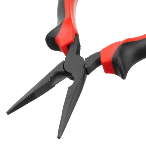 Длинногубцы прямые Black Nickel, 160 мм, двухкомпонентные рукоятки Matrix фото 3