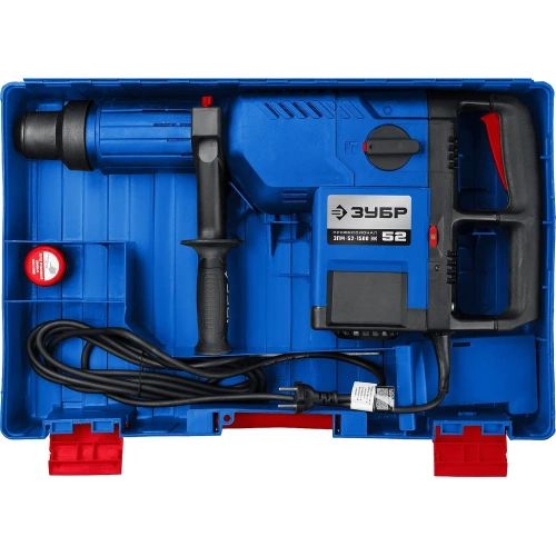 Перфоратор ЗУБР Профессионал SDS-Max, 18Дж, 1500Вт, кейс ЗПМ-52-1500 ЭК фото 6