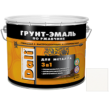 Грунт-эмаль по ржавчине Dali 3 в 1 гладкая RAL 9010 белая 10 л