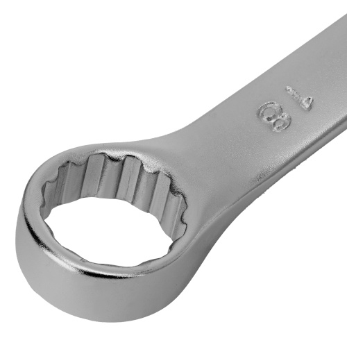 Ключ комбинированный, 18 мм, CrV, матовый хром Stels фото 4