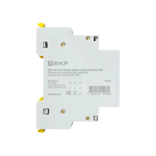 Модульный трехфазный цифровой индикатор напряжения EKF VDI-G33 фото 5 Модульный трехфазный цифровой индикатор напряжения EKF VDI-G33 фото 5