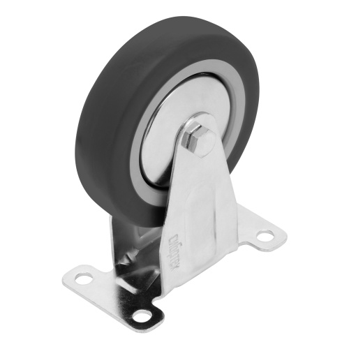 Колесо неповоротное D 100 мм, крепление  платформенное Сибртех фото 3