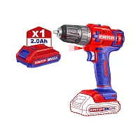 Аккумуляторная дрель-шуруповерт emtop 20 В, 0-400 /0-1500 об/мин, 45 Нм, пластиковый патрон ECDL6200118