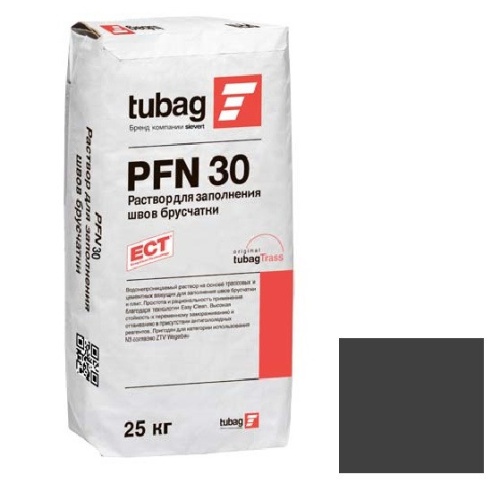 Раствор для заполнения швов брусчатки Tubag антрацит 25 кг