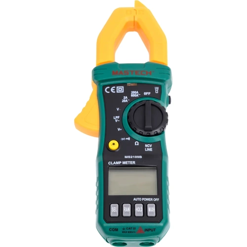 Клещи токоизмерительные цифровые Mastech MS2109B (ACV/DCV),переменный ток2/20/200/600A,(сопротивление,тест диодов,фонарик) 00-00013508 Клещи токоизмерительные цифровые Mastech MS2109B (ACV/DCV),переменный ток2/20/200/600A,(сопротивление,тест диодов,фонарик) 00-00013508