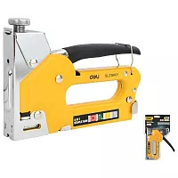 Мебельный степлер металлический 4-в-1 DELI DL238401 скобы 53Fб, гвозди 212955